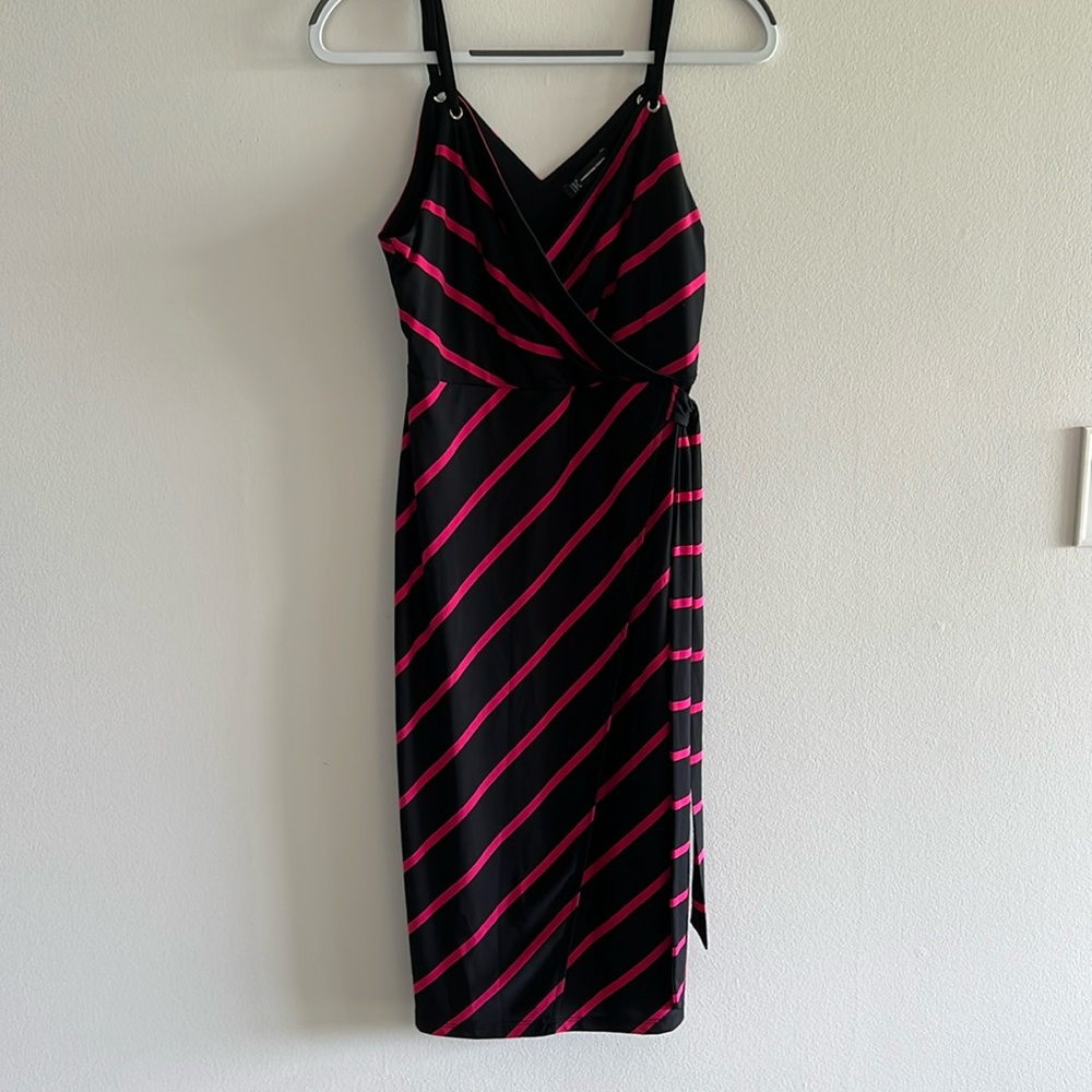 INC Black w/Pink halter dress - M